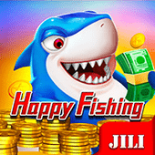 Happy Fishing cover with cheerful fish