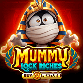 Mummy Lock Riches slot cover with sarcophagus