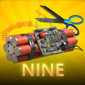 Nine card game cover with number nine